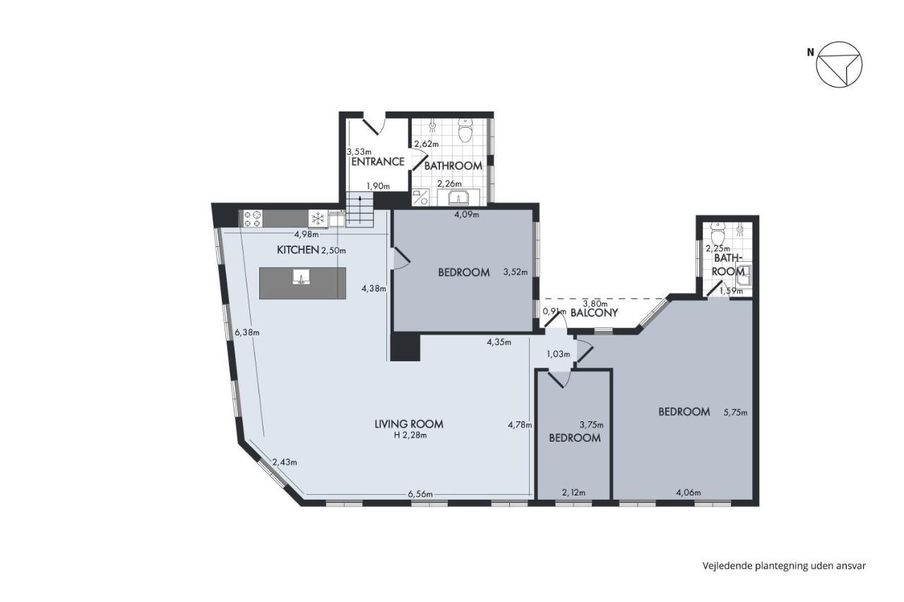 Sanders Regent - Popular Three-Bedroom Apartment Near Central Square Копенгаген Екстер'єр фото
